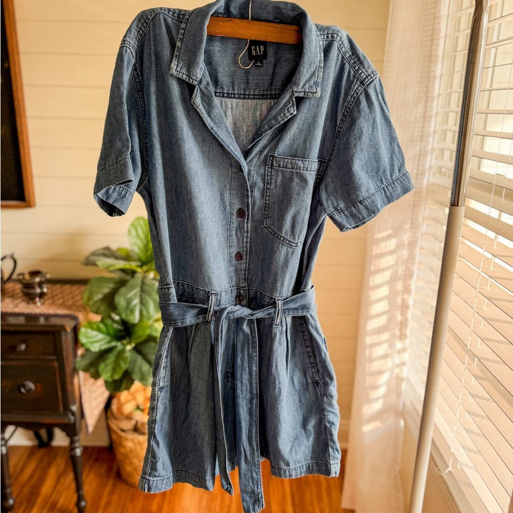 GAP Blue Denim Jumpsuit - Picture 5 of 12
